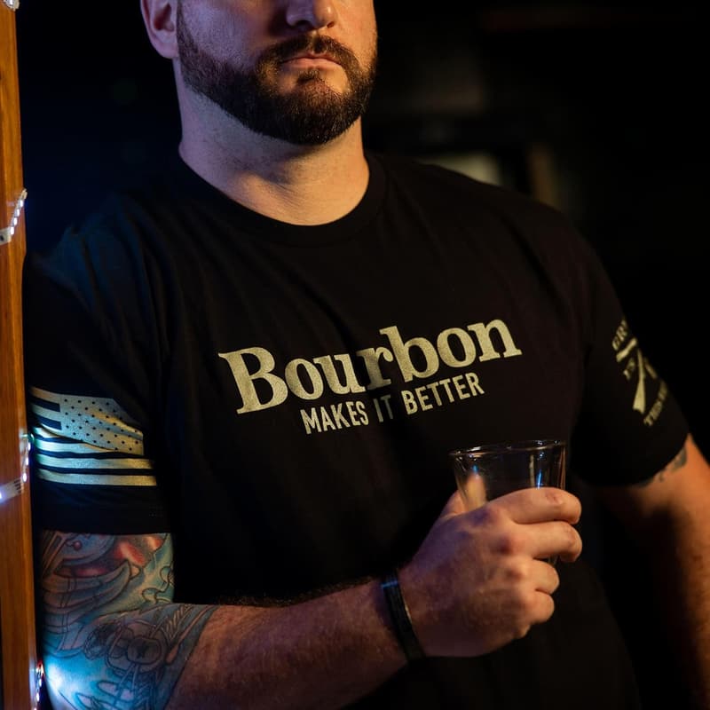 Bourbon Makes It Better Men's T-Shirt by Grunt Style