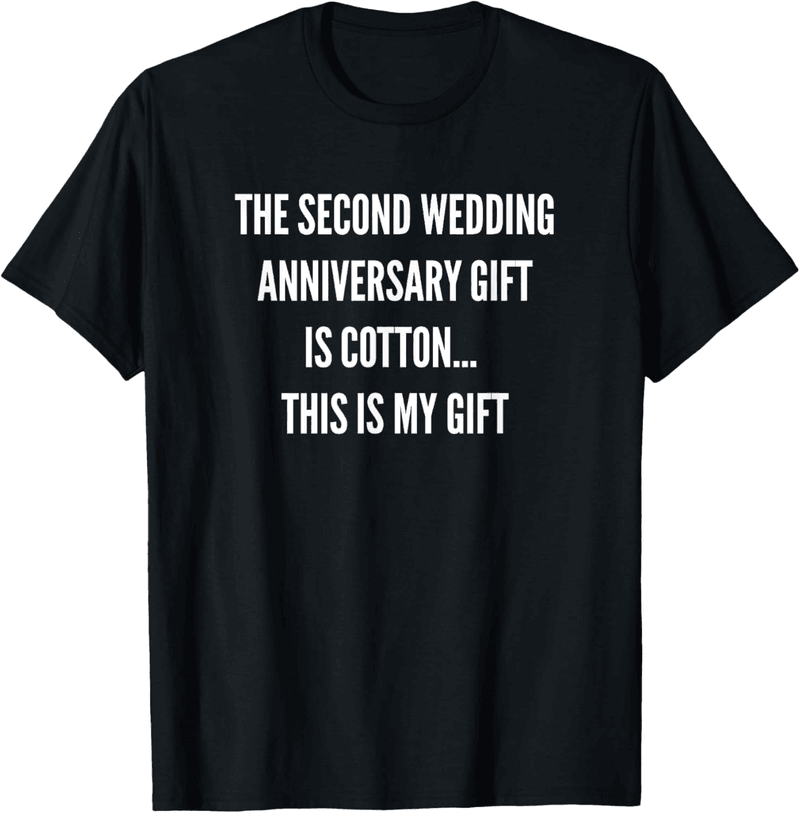 2nd Anniversary Cotton T-Shirt for Him