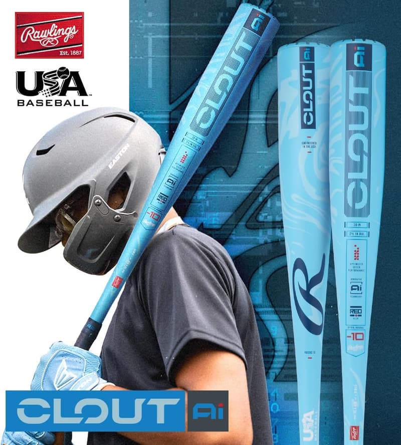 Rawlings 2025 Clout AI Baseball Bat -10 Drop, 2 5/8