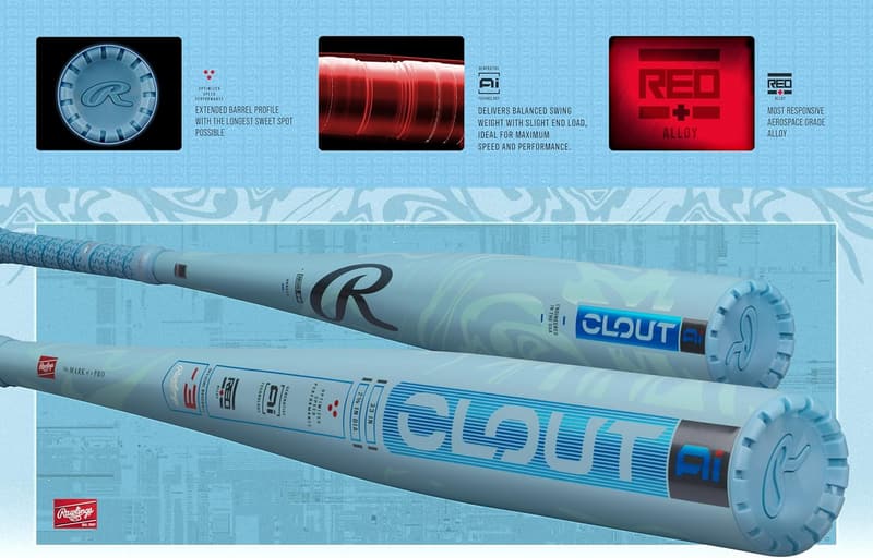 Rawlings 2025 Clout AI Baseball Bat -10 Drop, 2 5/8