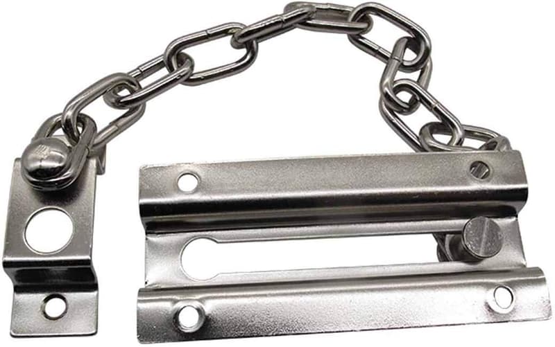4PCS Burglarproof Door Chain Locks - Steel Security Latches