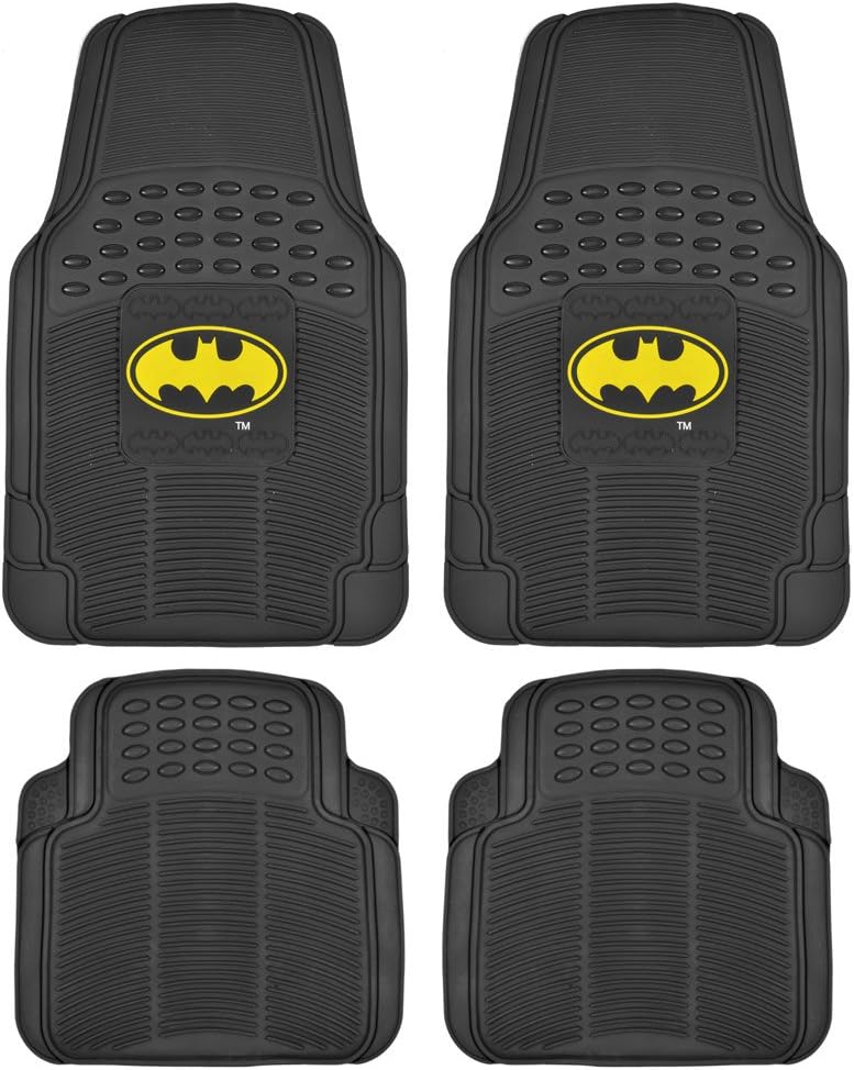 Batman Rubber Floor Mats Set – Universal Fit, Heavy Duty, All-Weather