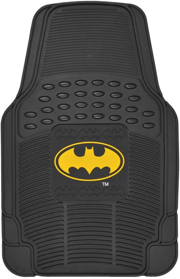 Batman Rubber Floor Mats Set – Universal Fit, Heavy Duty, All-Weather