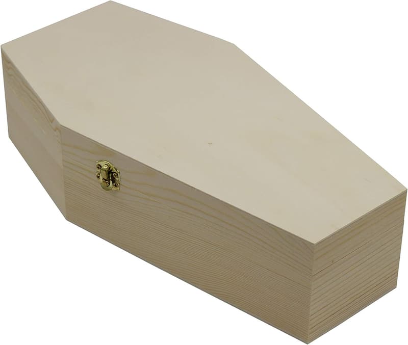 Halloween Fillable Coffin Box - 12 Inch Decorative Storage