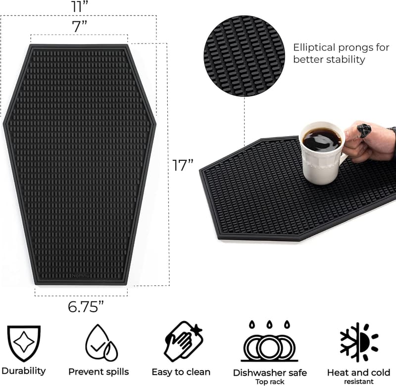 Halloween Gothic Coffee Bar Mat - 17x11