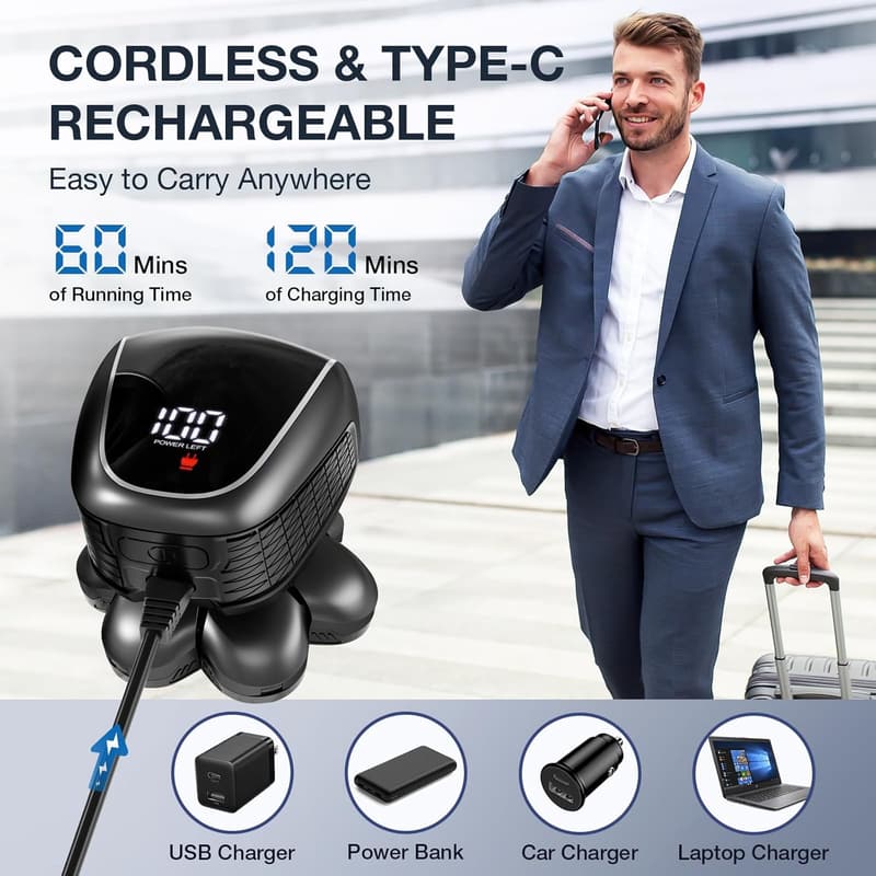 Waterproof 7D Head Shaver for Men with Nose Hair Trimmer