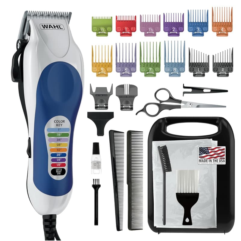 Color Pro Haircutting Kit with Color-Coded Combs for All Ages