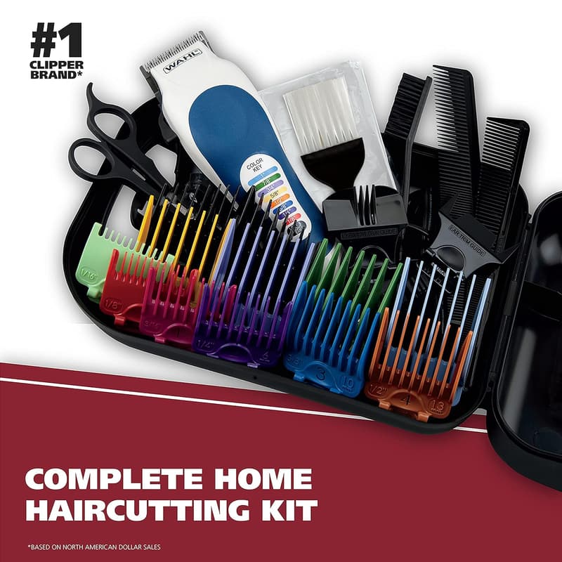 Color Pro Haircutting Kit with Color-Coded Combs for All Ages