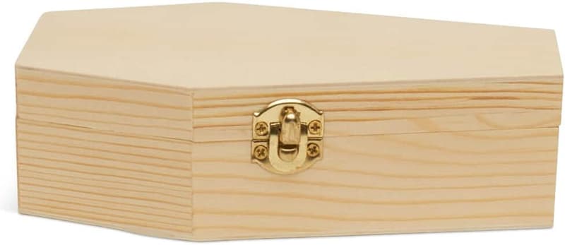 Halloween Mini Coffin Treat Boxes - Pack of 2 Wooden Decor