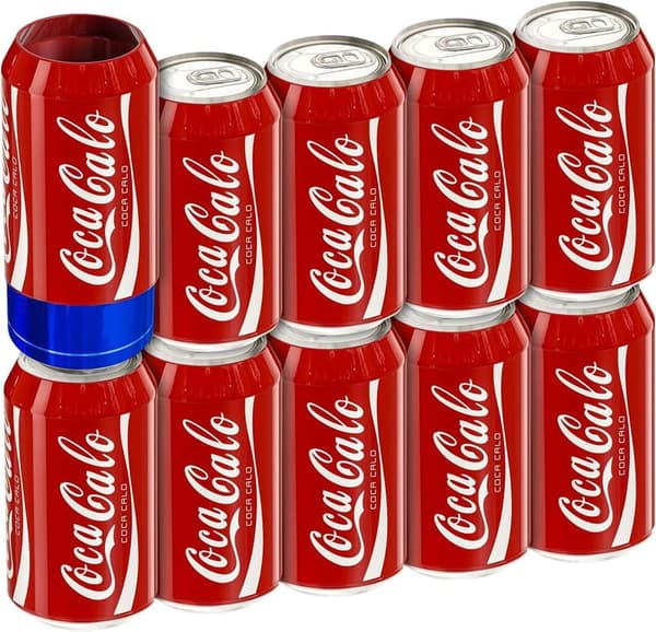 Silicone Can Cover - 10 Pack for 12 oz Cans (Red)