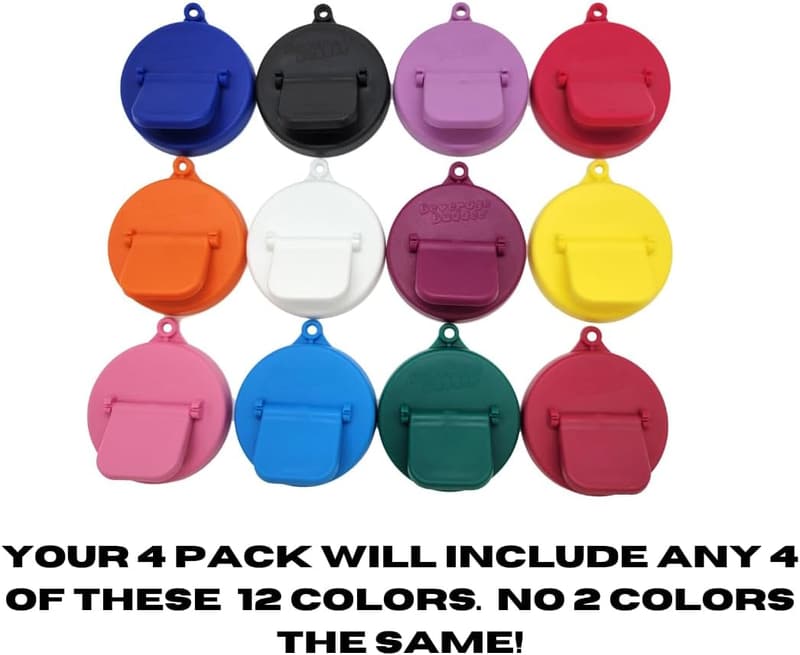 Standard Can Cover - BPA-Free, 4-Pack (Assorted Colors)