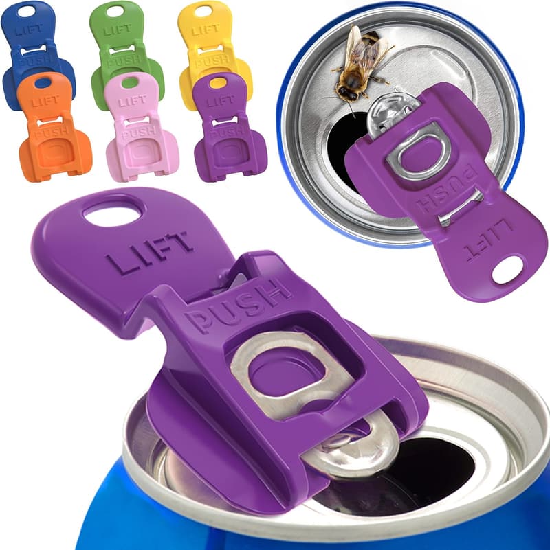 Colorful Drink Can Protector Caps - 6PK Beverage Barricade 2.0