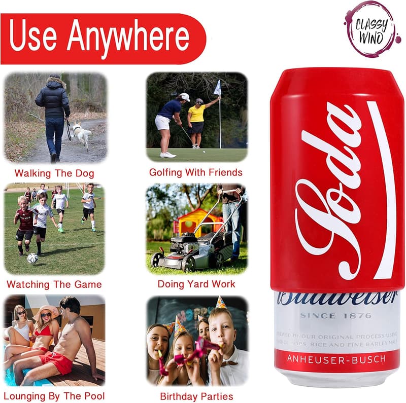 Funny Beer Can Sleeves - Disguise Your Drinks, 2 Pack