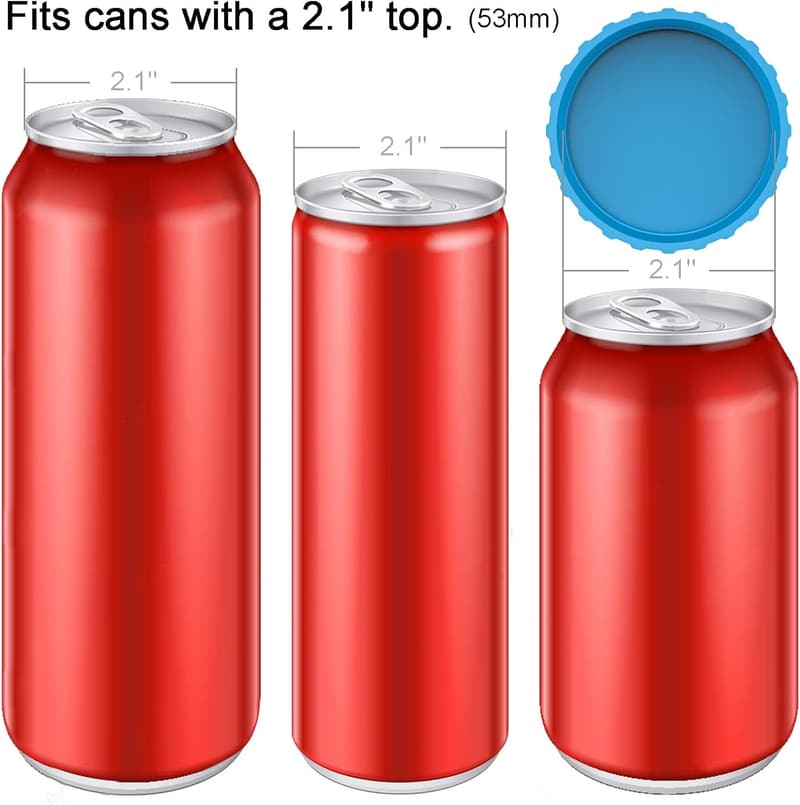 Silicone Soda Can Lids - Assorted Colors (6 Pack)