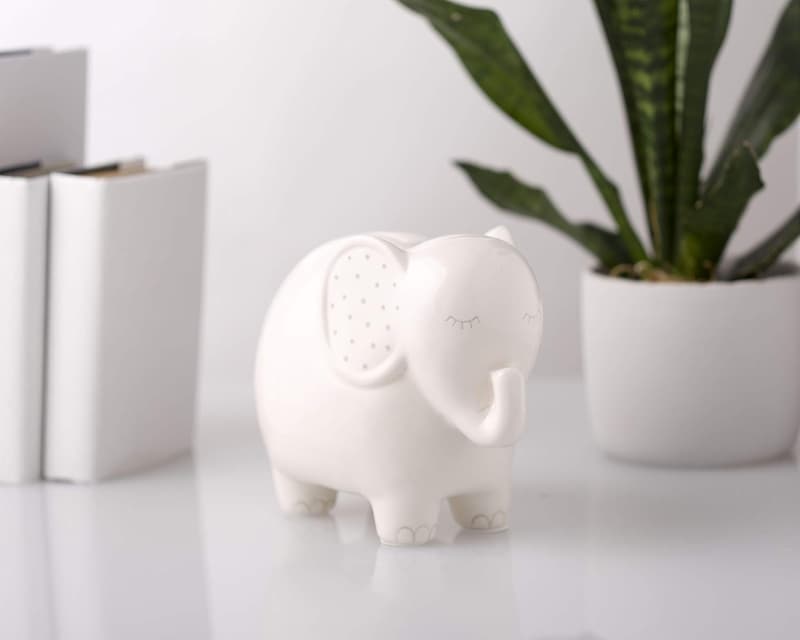 Ceramic Elephant Bank - Gender-Neutral Nursery Décor