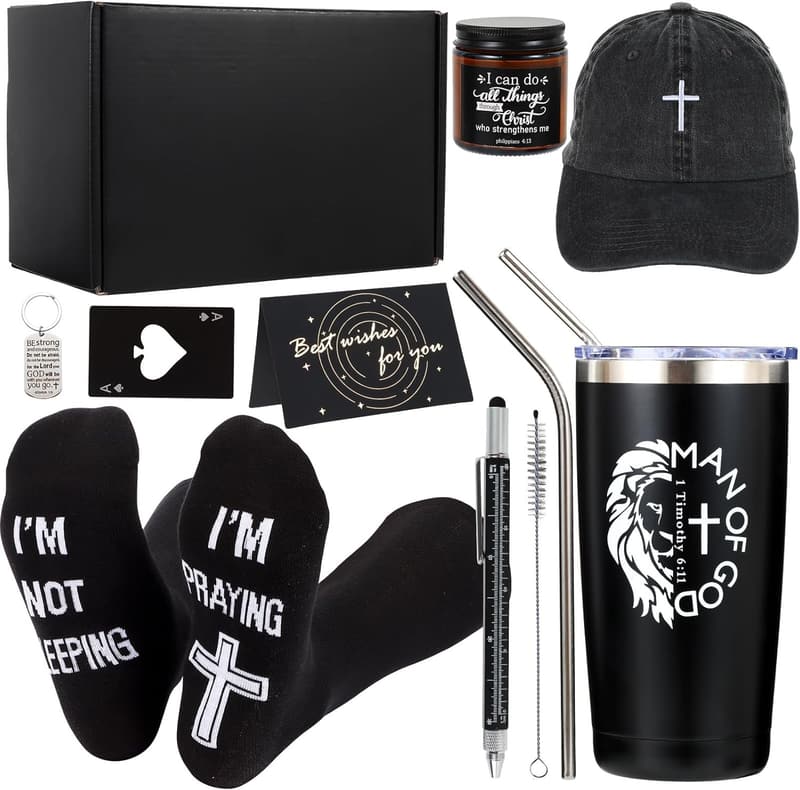 Father's Day Christian Gifts Set for Men - 9 Inspirational Items