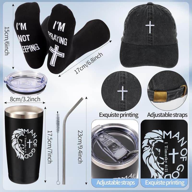 Father's Day Christian Gifts Set for Men - 9 Inspirational Items