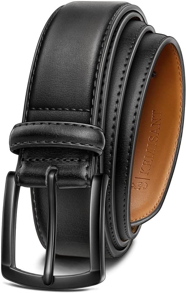 Genuine Leather Belt for Men - Dress/Casual, 1 3/8
