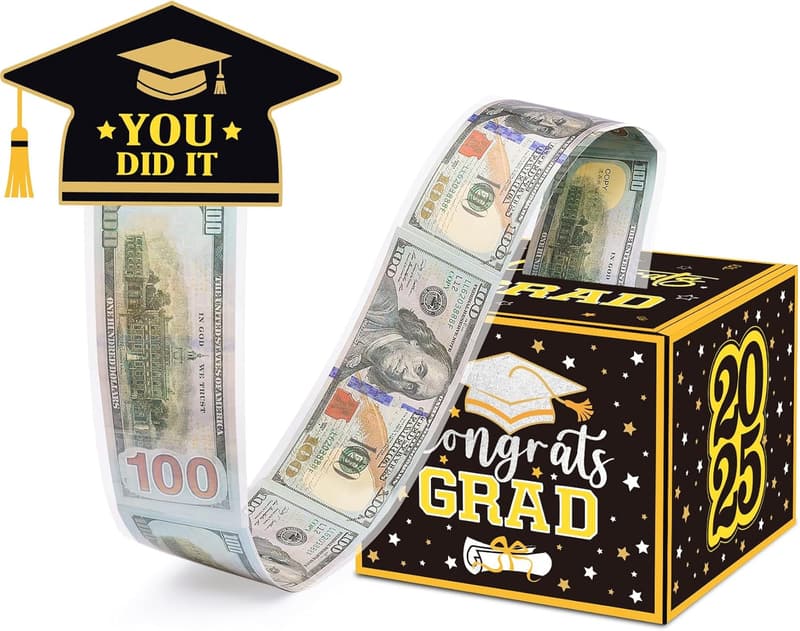 Graduation Gifts: Funny Money Box with Pull-Out Card, Class of 2025