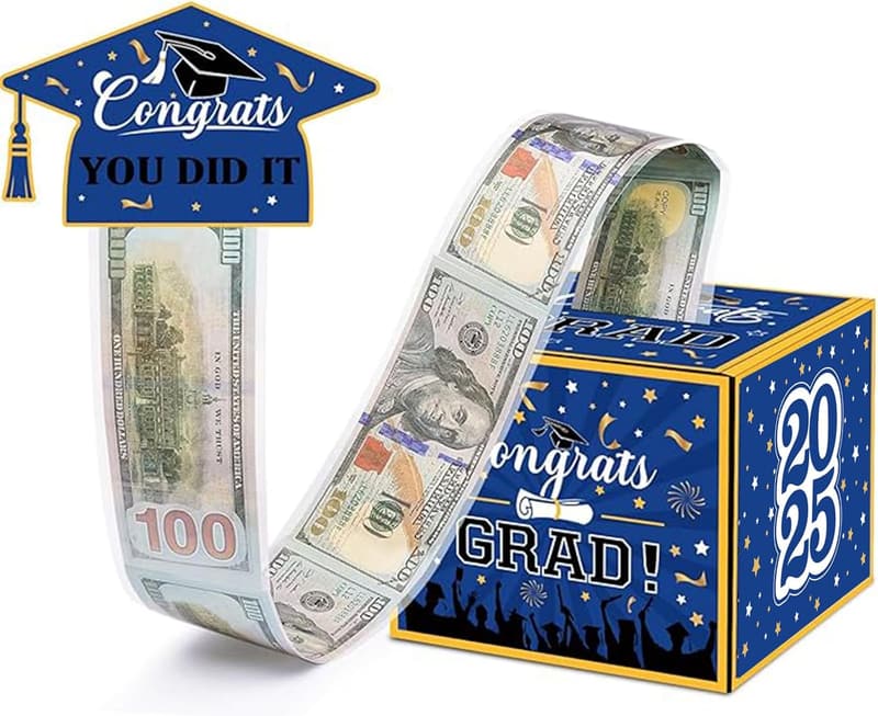 Funny Graduation Money Box with Pull-Out Card for Grads