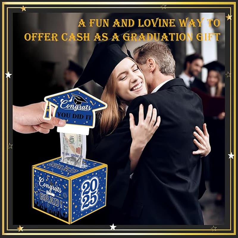 Funny Graduation Money Box with Pull-Out Card for Grads