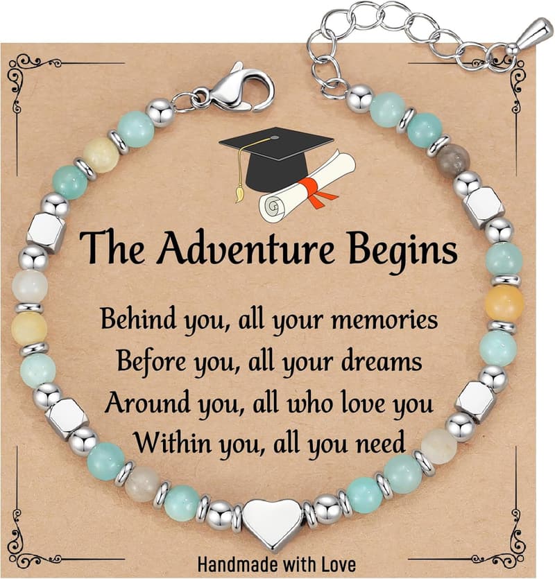 2025 Graduation Bracelet for Women with Cap Box & Card