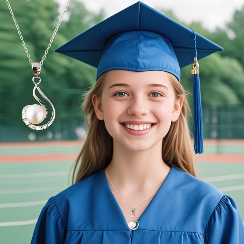 Sterling Silver Pearl Necklace for Granddaughter's Graduation