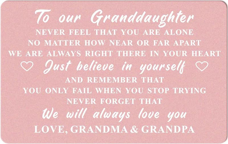 Granddaughter Graduation Card - We Will Always Love You