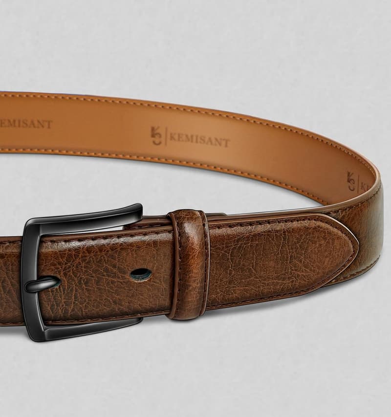 Men's Genuine Leather Belt for Dress or Casual Wear