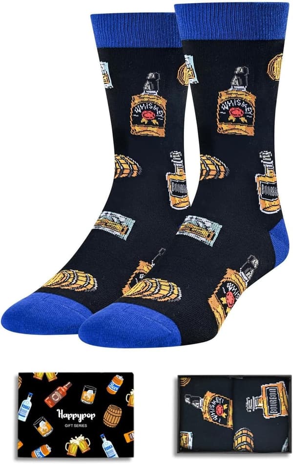 Funny Food Socks for Men - Pickle & Burger Novelty Gift
