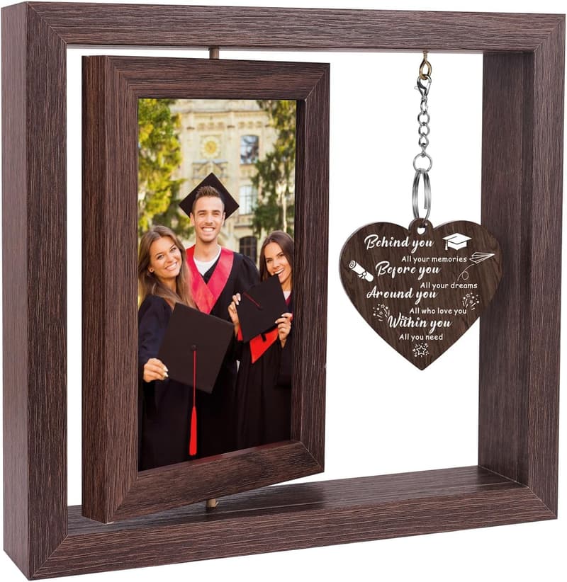 2025 Graduation Picture Frame for Her & Him - Displays 2 Photos
