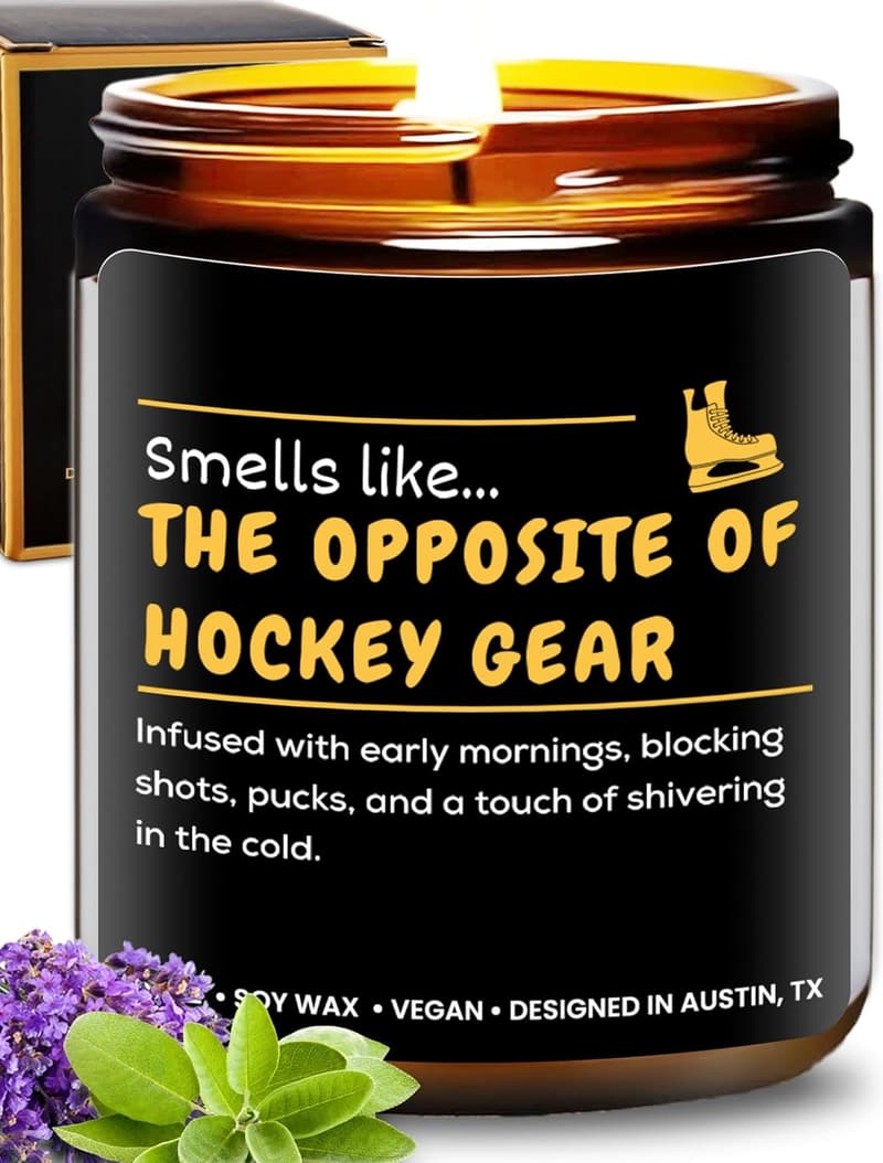 Hockey Candle - Perfect Gift for Hockey Lovers and Moms