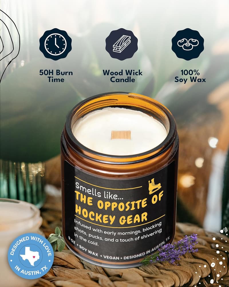 Hockey Candle - Perfect Gift for Hockey Lovers and Moms