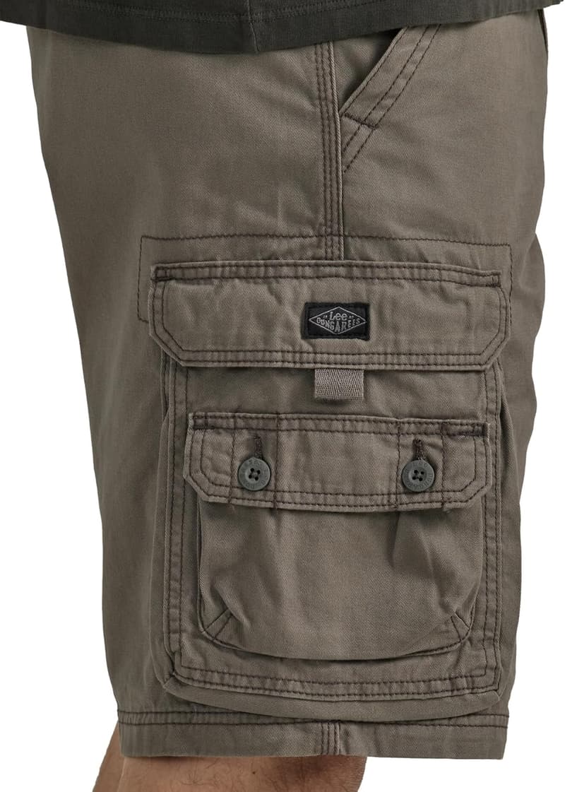 Lee Men's Big & Tall Cargo Shorts with Belt - Wyoming Style