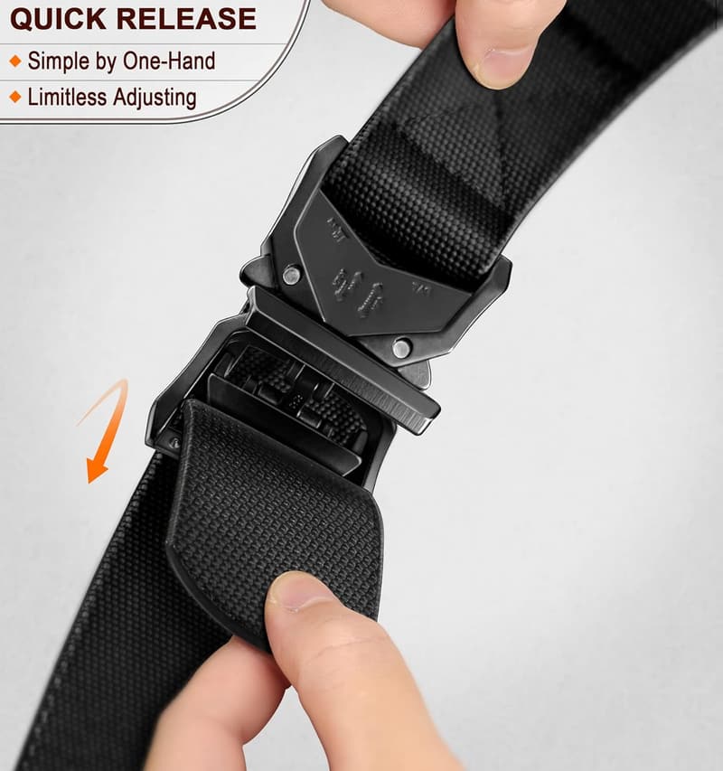 Men's Heavy-Duty Tactical Nylon Belt – 2-Pack