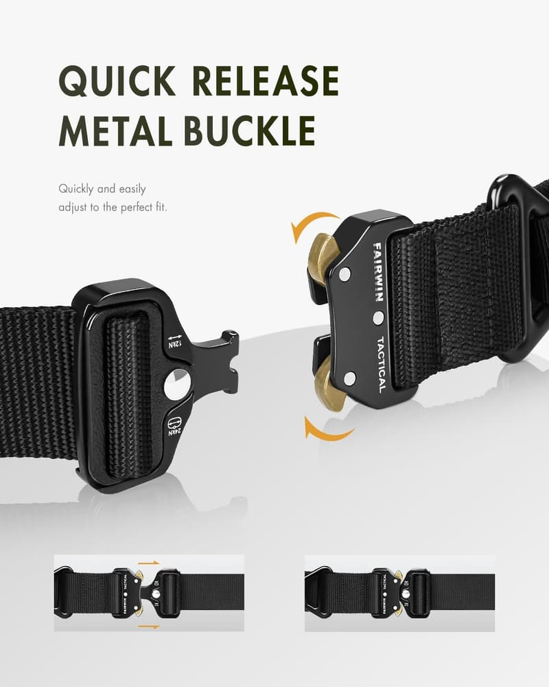 Men's Utility Nylon Rigger Belt with Quick-Release Buckle