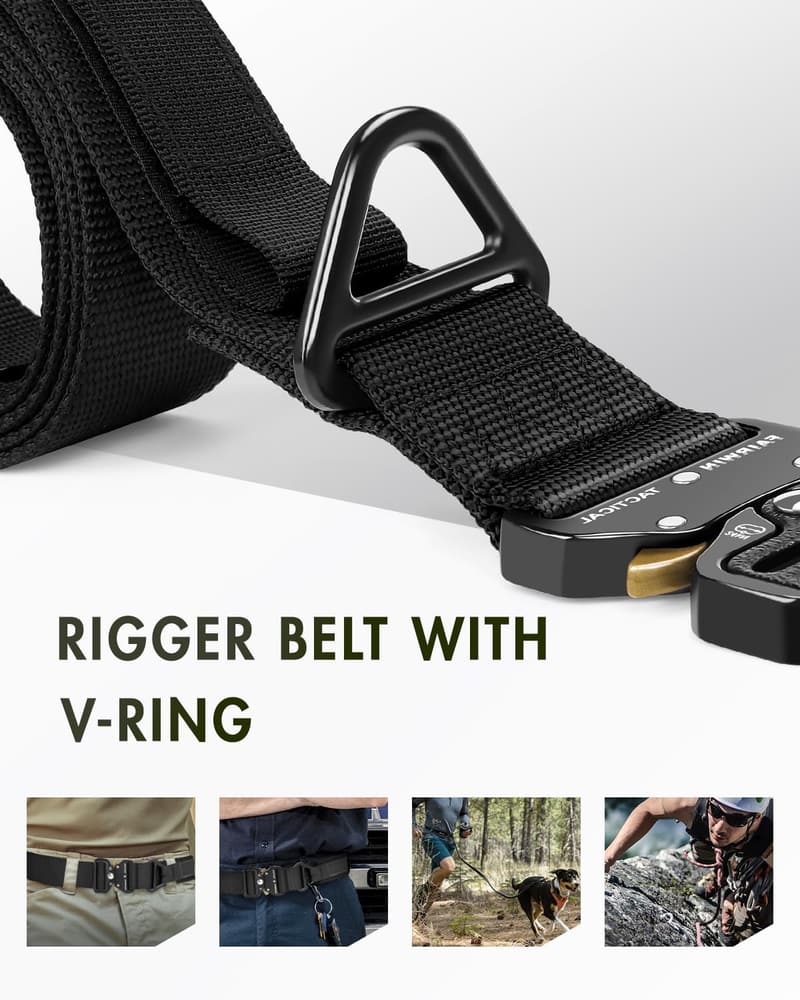 Men's Utility Nylon Rigger Belt with Quick-Release Buckle