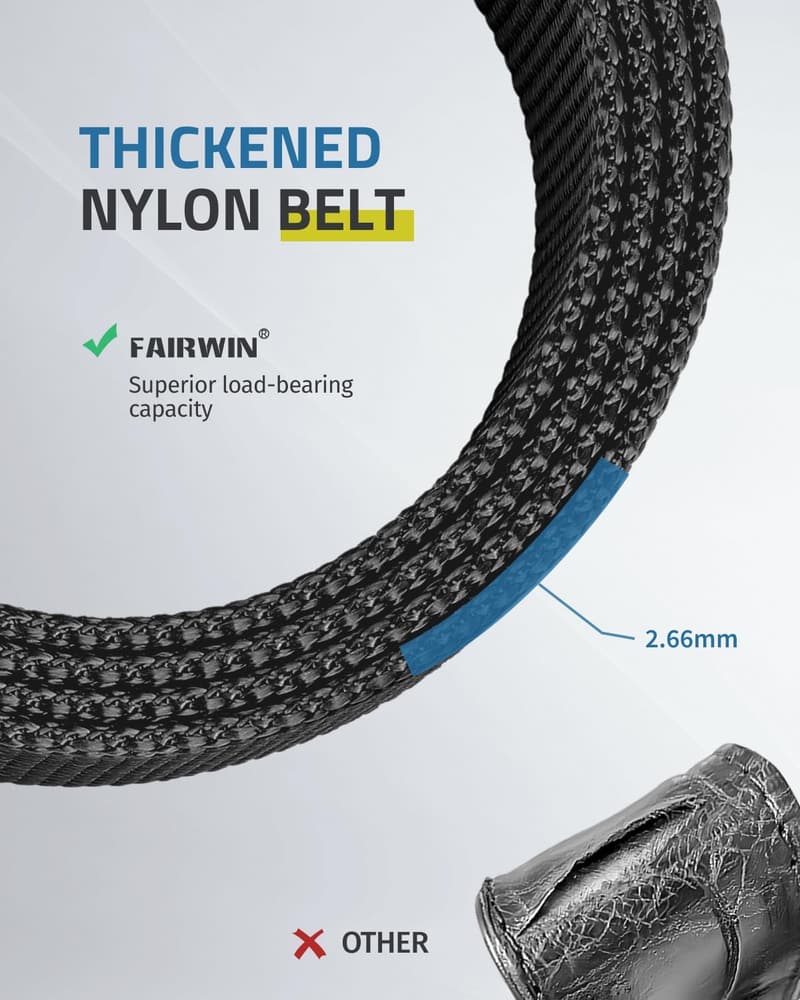 Men's Tactical Work Belt with Heavy-Duty Quick-Release Buckle