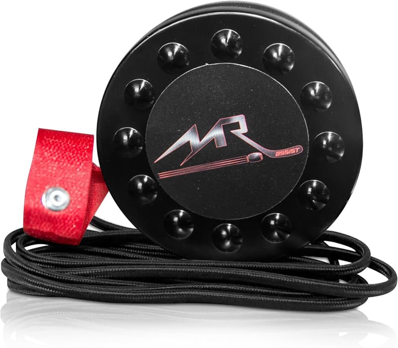Portable Off-Ice Hockey Training Tool with Sturdy Bungee Line