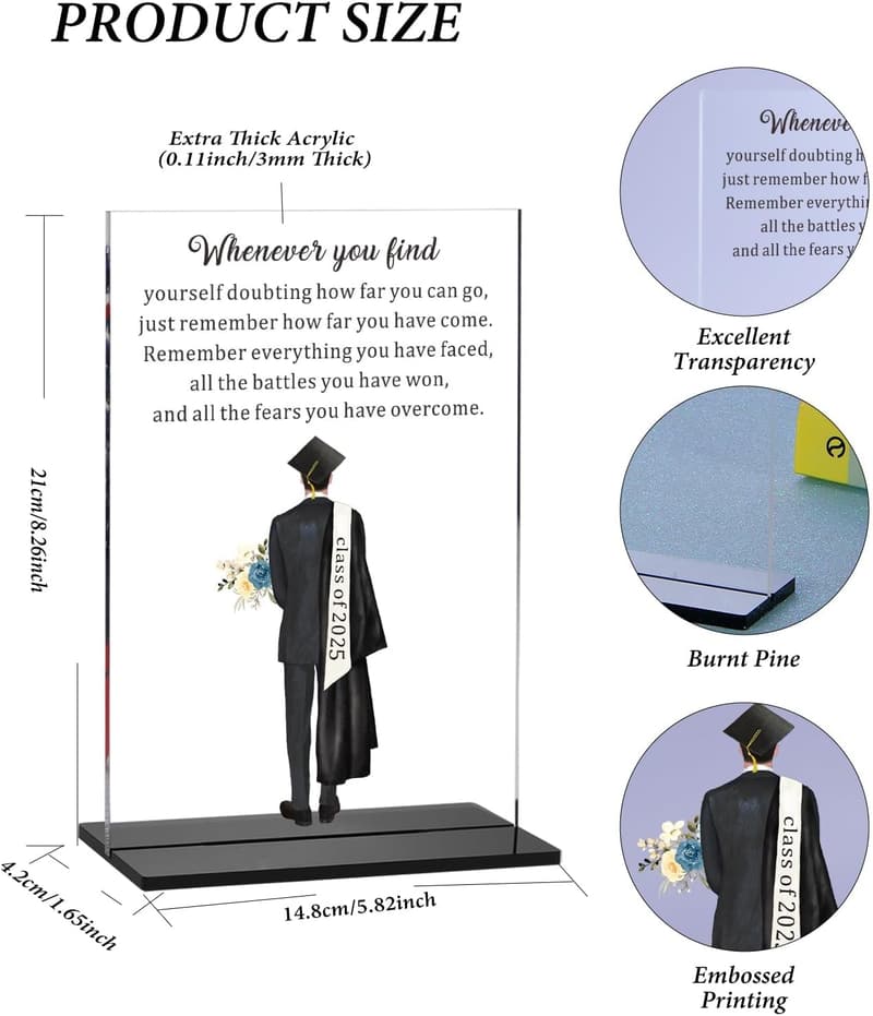 Class of 2025 Graduation Gifts for Him - Inspirational Decor
