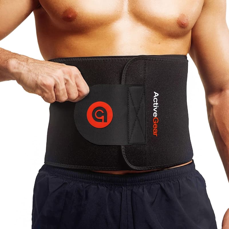 ActiveGear Waist Trimmer Belt for Men & Women - Adjustable Slimming Wrap