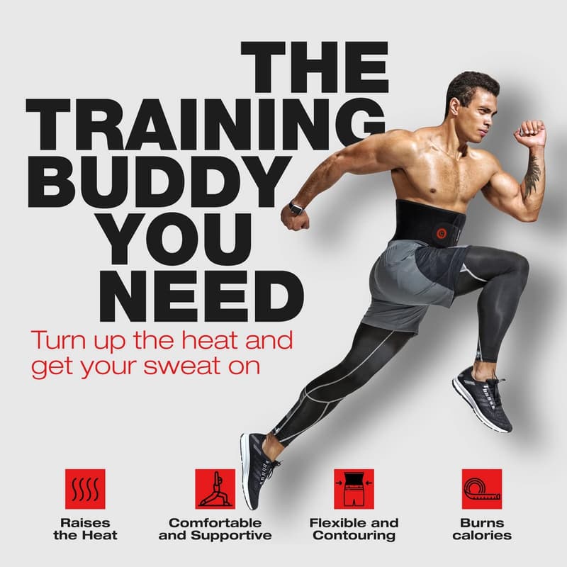 ActiveGear Waist Trimmer Belt for Men & Women - Adjustable Slimming Wrap