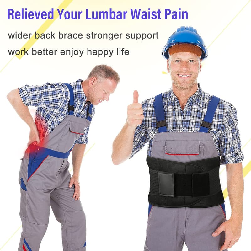 Lumbar Support Back Brace for Lower Back Pain Relief - 5XL