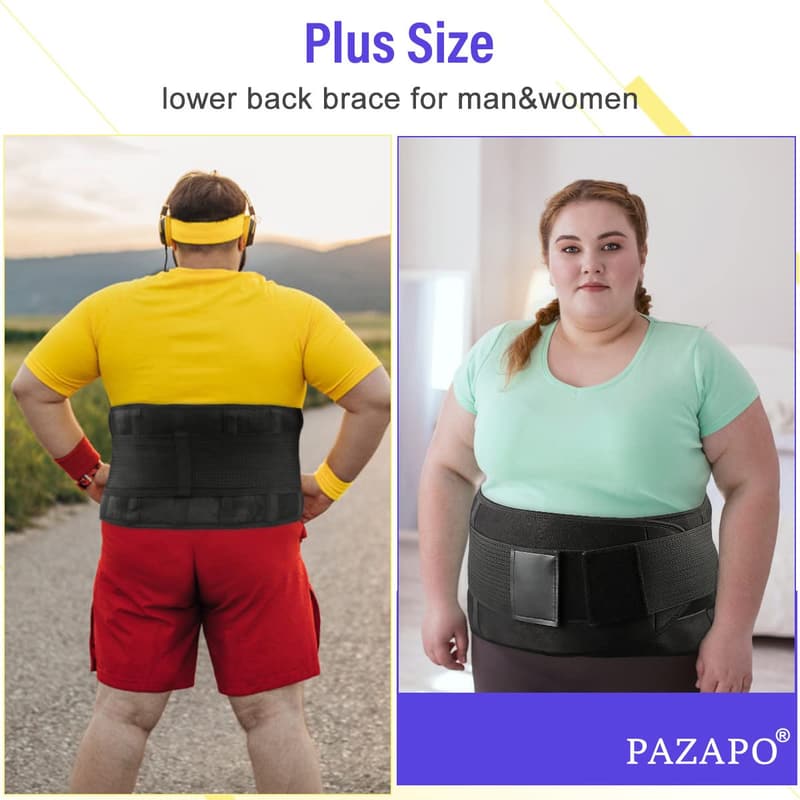 Lumbar Support Back Brace for Lower Back Pain Relief - 5XL