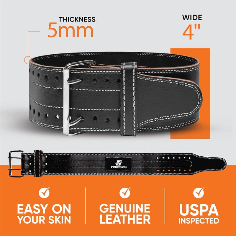Adjustable Leather Weightlifting Belt for Men & Women