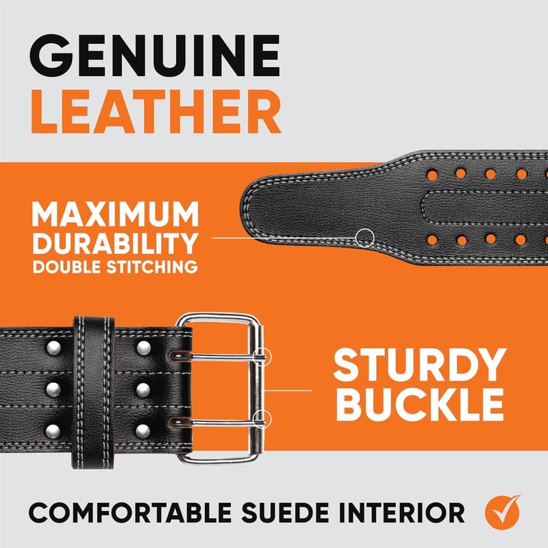 Adjustable Leather Weightlifting Belt for Men & Women