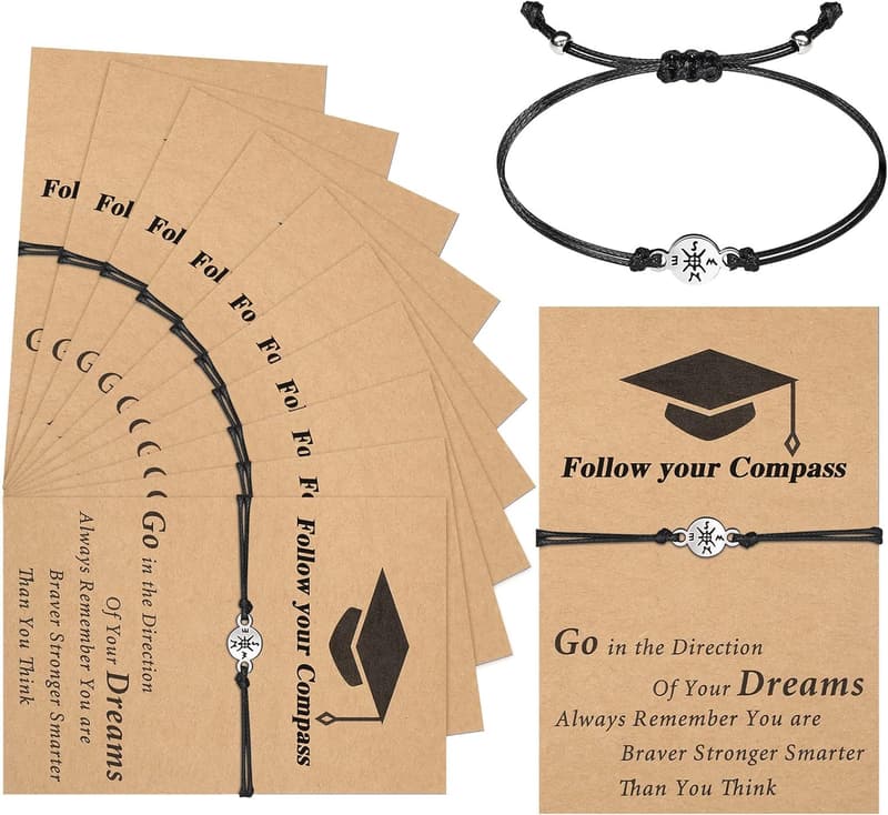2025 Graduation Compass Bracelets for Him/Her - Adjustable Gift