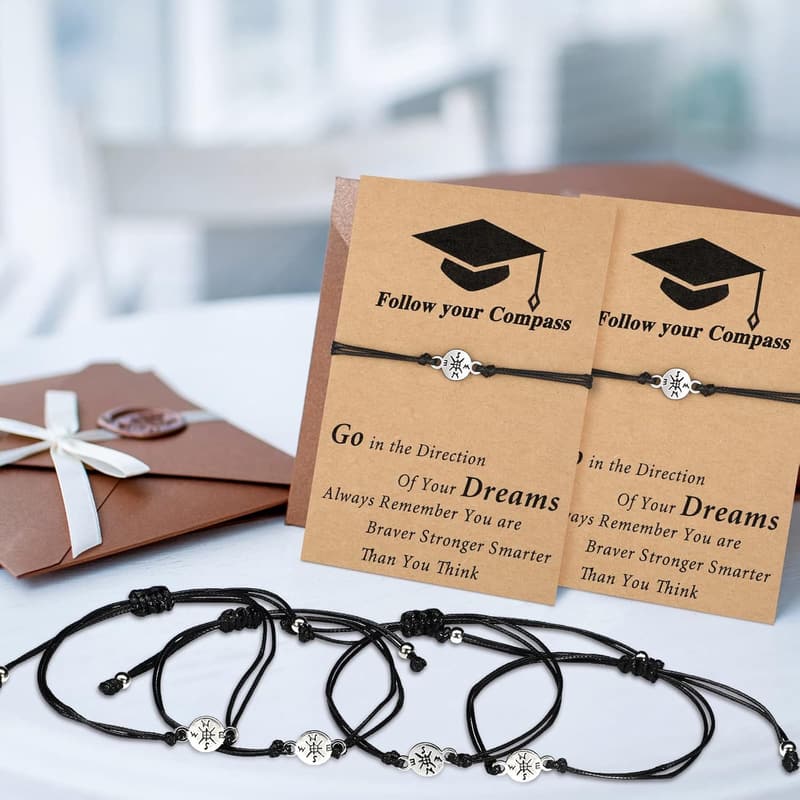 2025 Graduation Compass Bracelets for Him/Her - Adjustable Gift