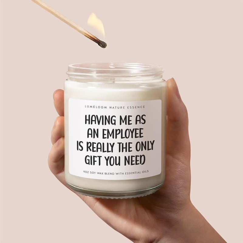 Birthday Gift: 9oz Lavender Scented Soy Candle for Boss