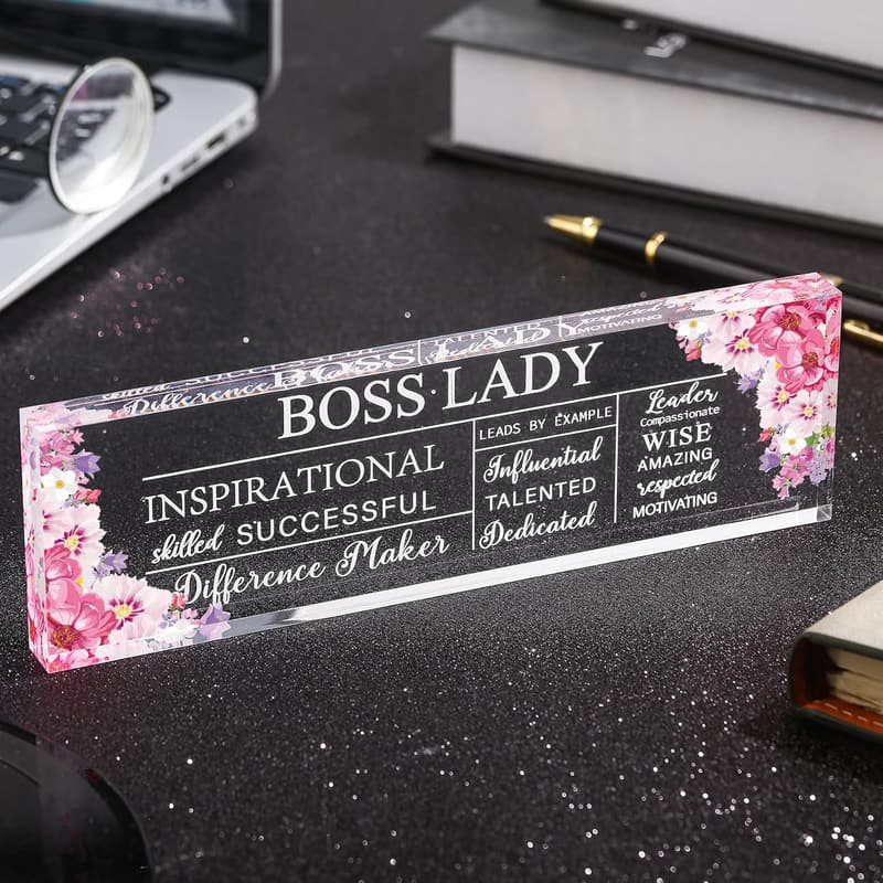 Inspirational Acrylic Office Decor for Women Leaders